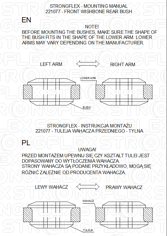 226238B: Full suspension bush kit