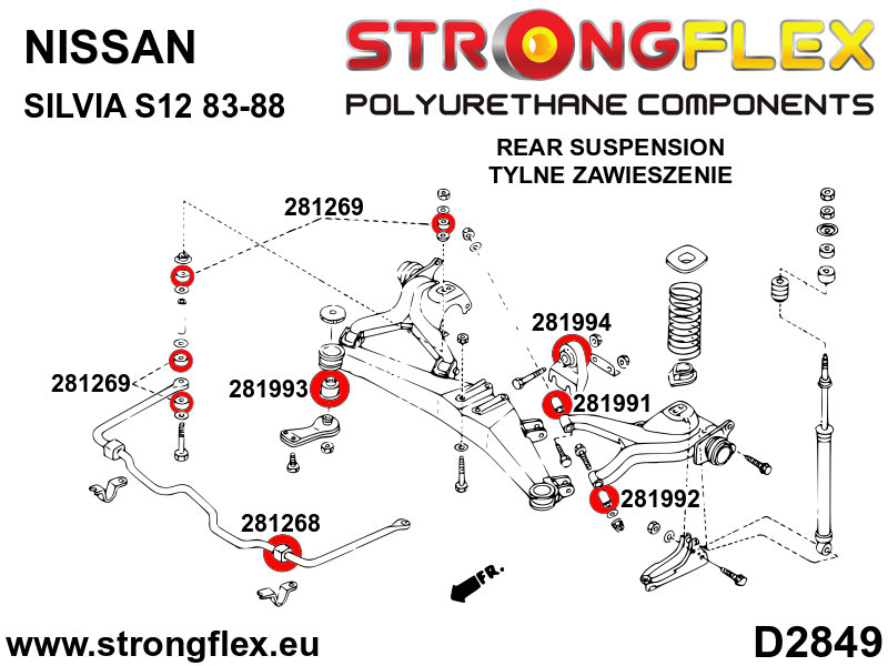 281994B: Rear diff mount bush