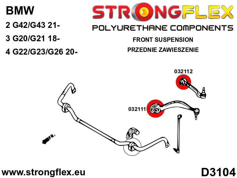 032111A: Front suspension - front bush SPORT
