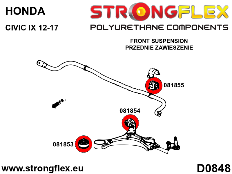 081853B: Front wishbone – front bush