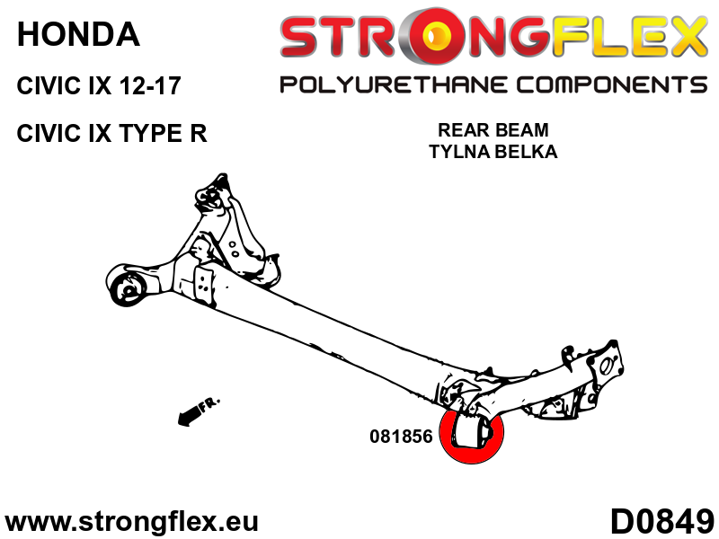 081856A: Rear beam bush SPORT