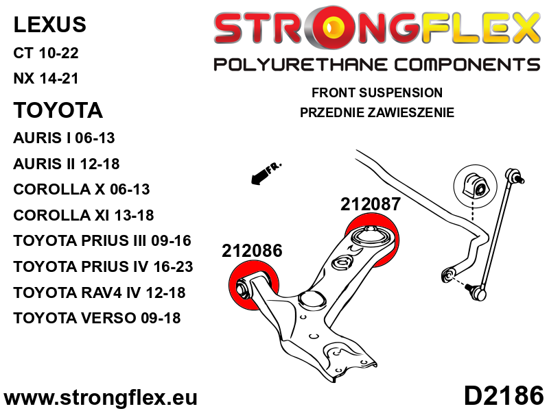 212087B: Front control arm – rear bush
