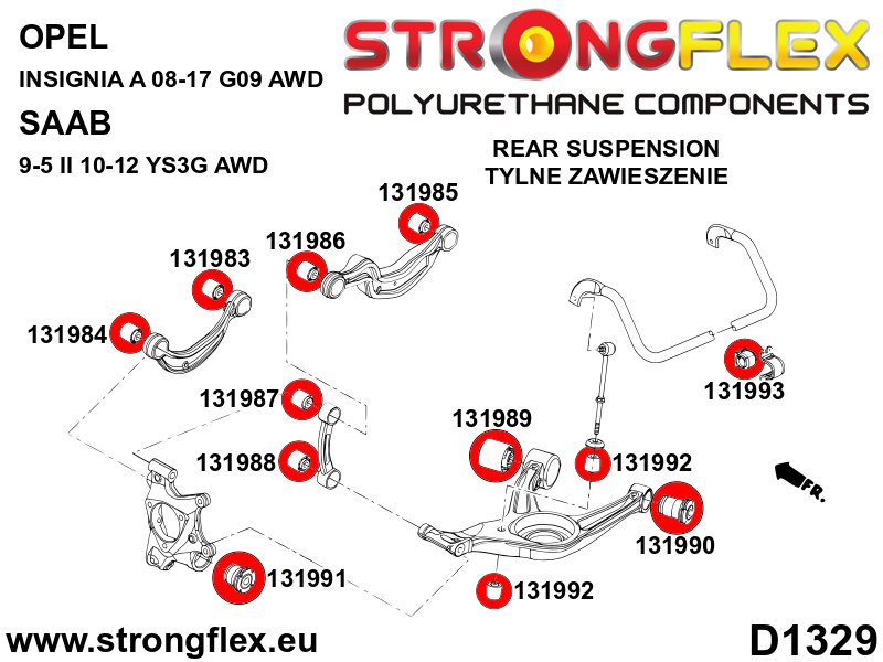 131988A: Rear vertical wishbone bush - lower SPORT