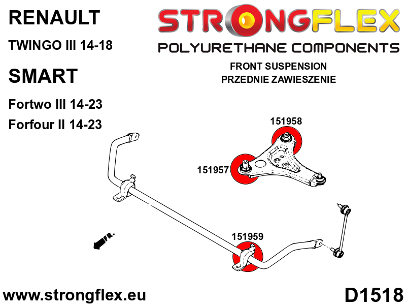 151957A: Front control arm – front bush SPORT