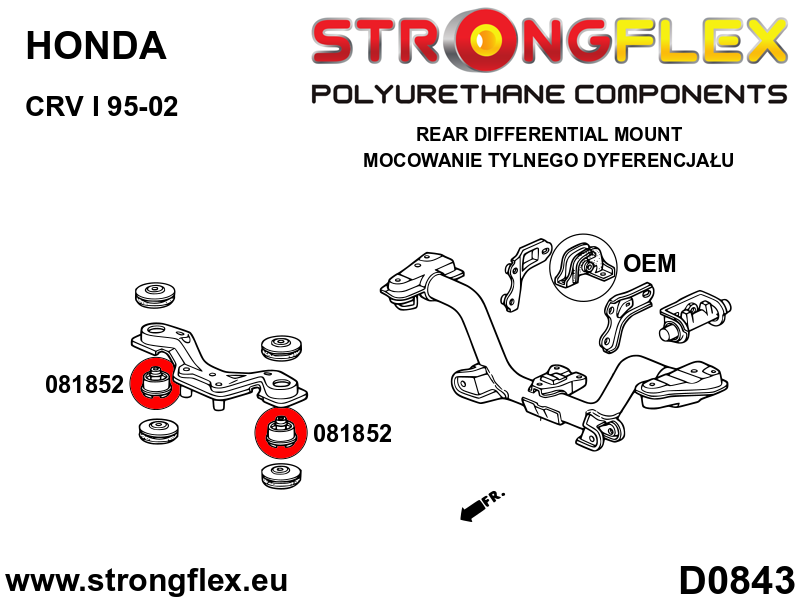 081852B: Rear diff mount - front bush
