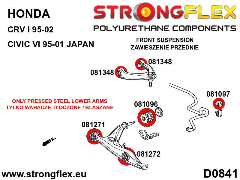 086244A: Full suspension bush kit SPORT