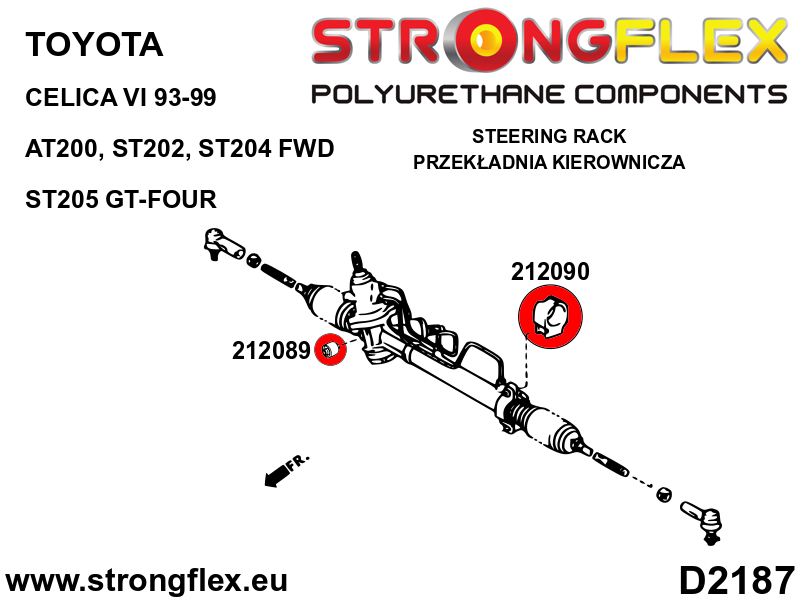 212089A: Steering rack bush SPORT