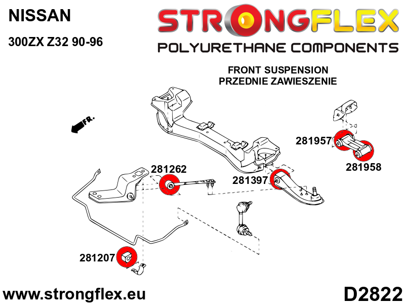 286233A: Front suspension bush kit SPORT