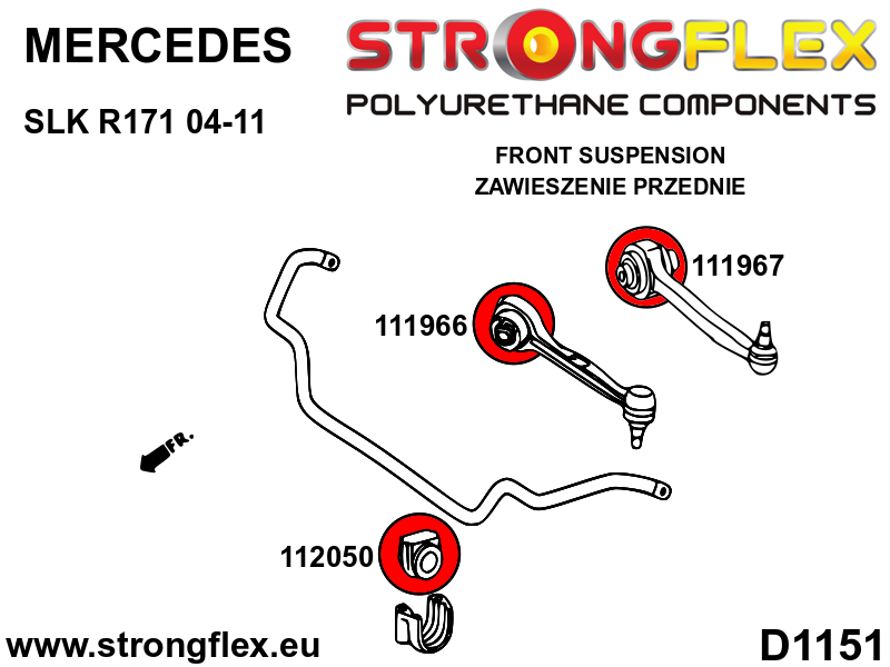 116306B: Full suspension polyurethane bush kit