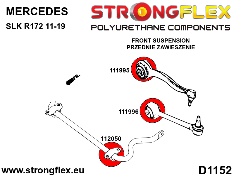 116307B: Full suspension polyurethane bush kit