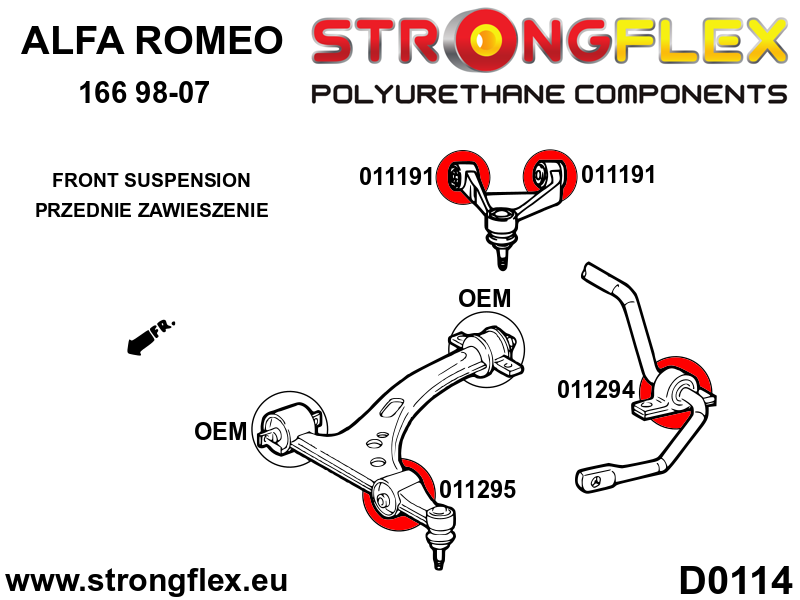 011295A: Front shock absorber bush SPORT