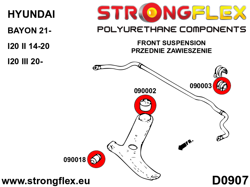 090018A: Front control arm – front bush SPORT