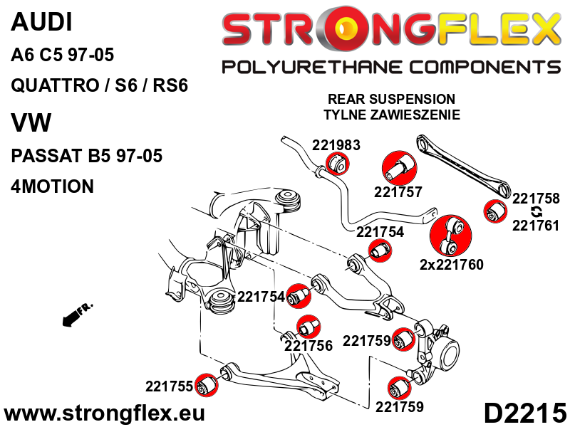 221983B: Rear anti roll bar bush