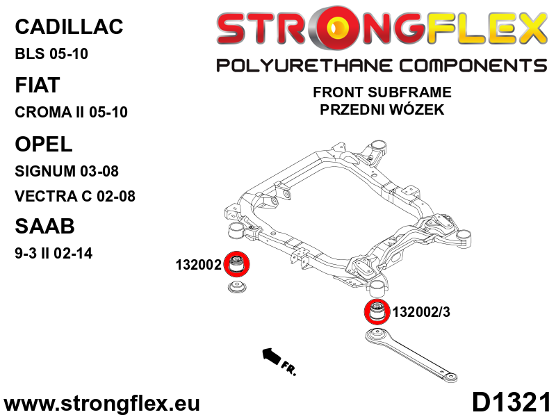 132002B: Front subframe – front bush