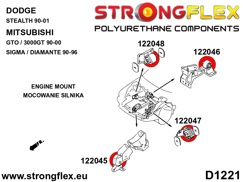 122045B: Engine mount bushing - front