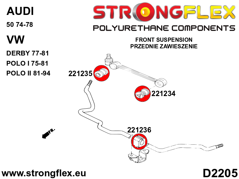 226061A: Full suspension bush kit SPORT