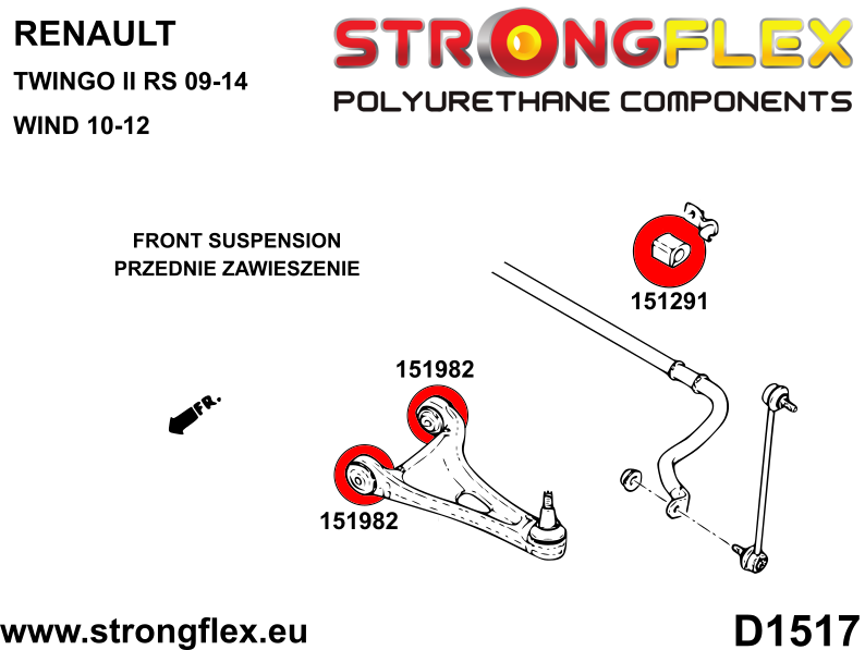 156096A: Front suspension bush kit SPORT