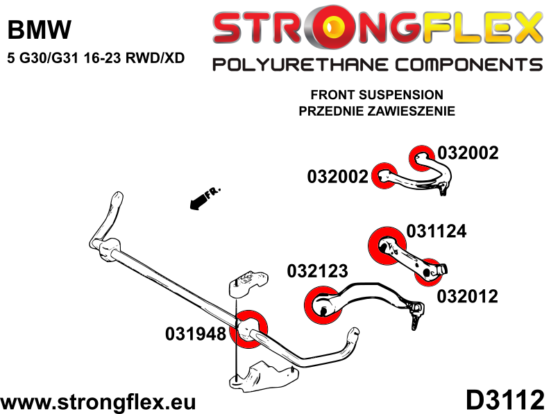 032123A: Front lower wishbone – front bush SPORT