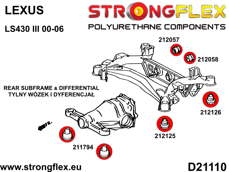 212126B: Rear subframe - front bush