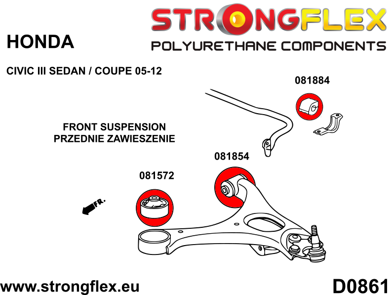 086256B: Full suspension bush kit