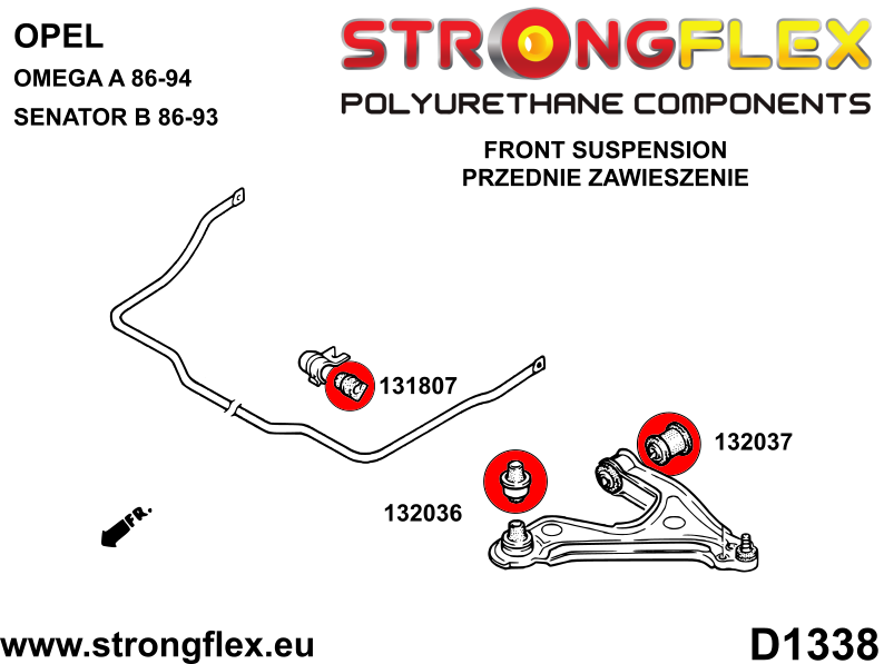 136261B: Front suspension bush kit