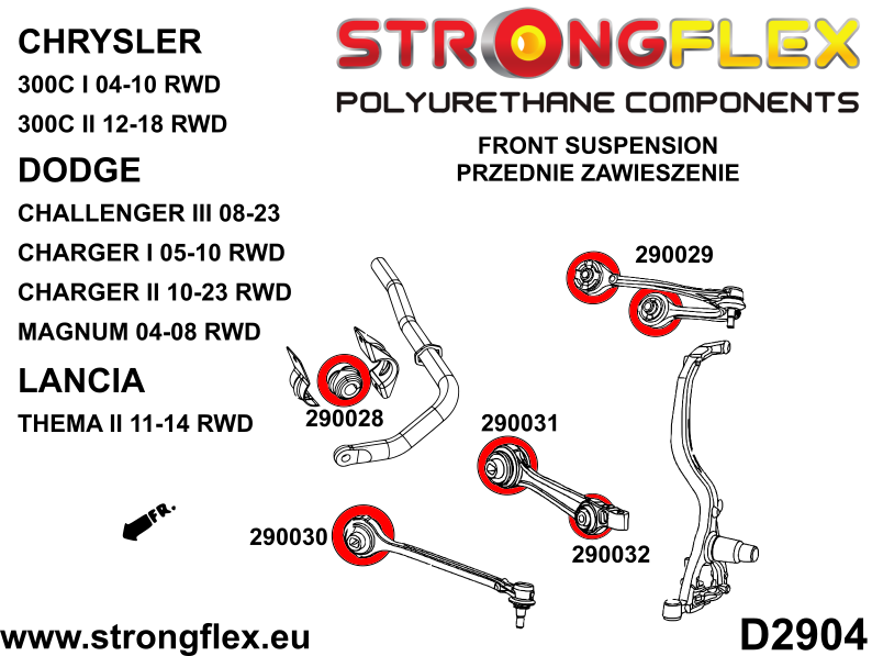 290031A: Front lower wishbone bush – rear SPORT