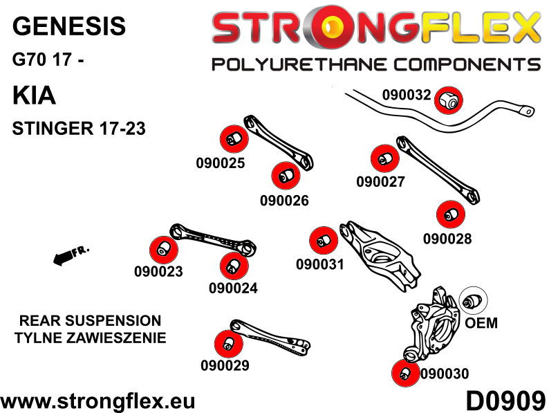 090023A: Rear upper front wishbone bush – inner SPORT