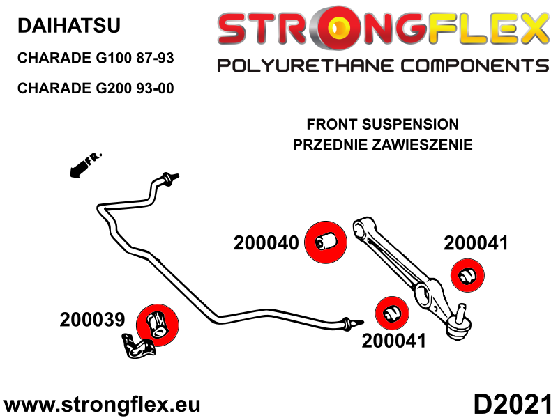 200041A: Front lower outer bush SPORT