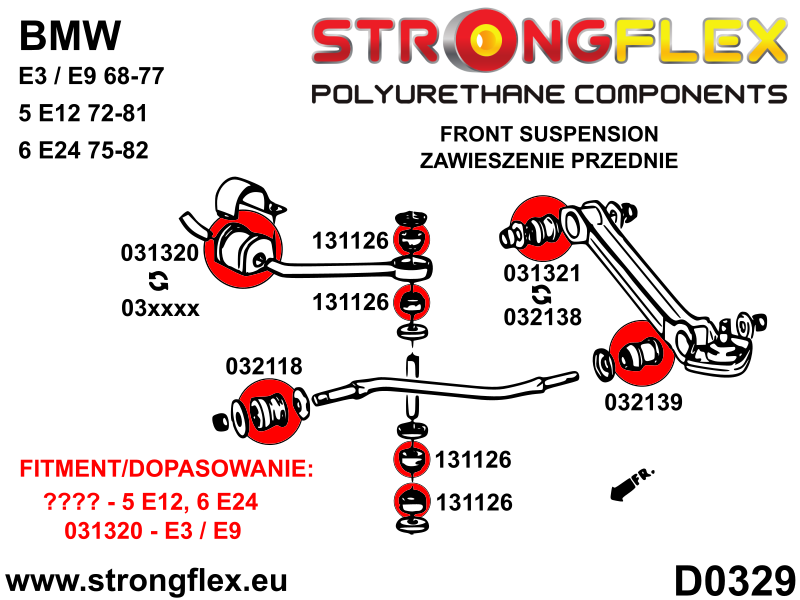 032138A: Front wishbone inner bush SPORT