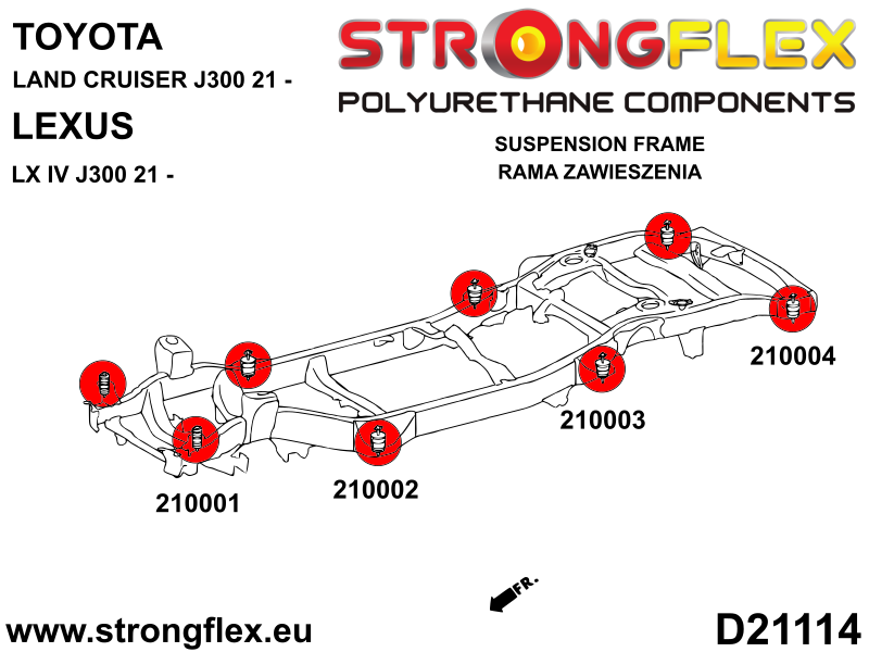 216314A: Body frame cushion kit SPORT