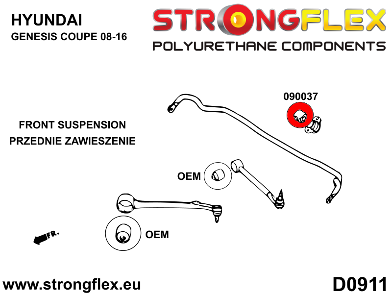 090037A: Front anti roll bar bush SPORT
