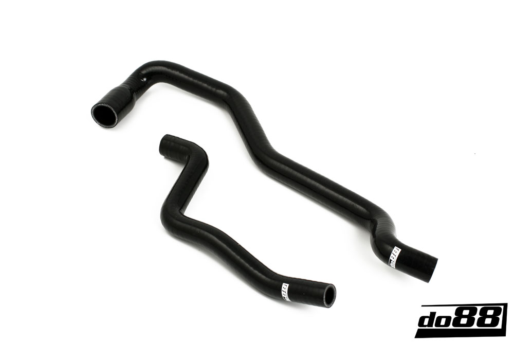 SAAB 9-5 98-10 Heater hoses for cars without water valve Black