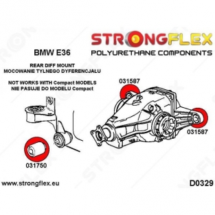 Strongflex diff suspension bushes E36 3 pcs