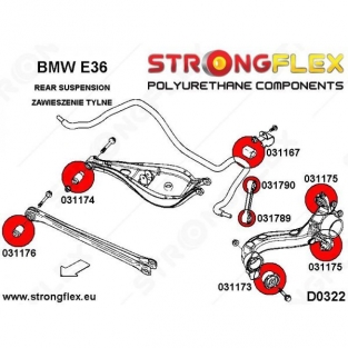 Stabilizer bar link bushes rear E30 E36 4 pcs