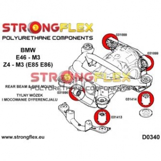 M3 Diff urethane suspension bushes E46 and Z4M 3 pcs