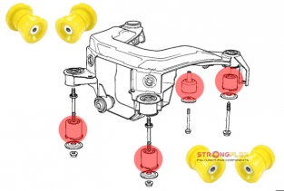 036107A: Rear beam mounting bush kit SPORT