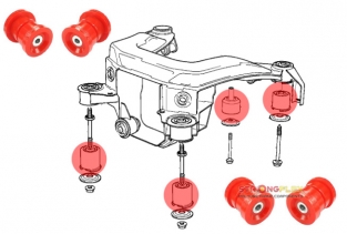 036107B: Rear beam mounting bush kit