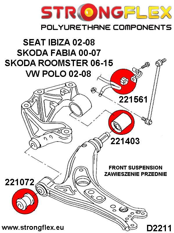 221072A: Front wishbone front bush 30mm SPORT