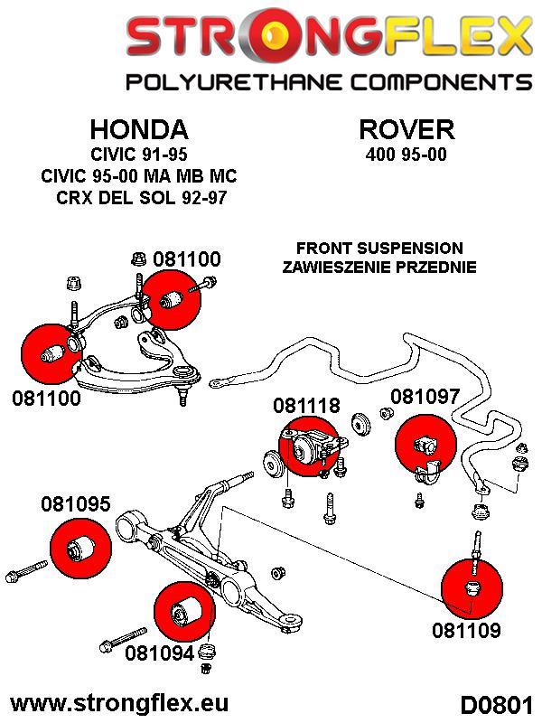 086069A: Full suspension bush kit SPORT