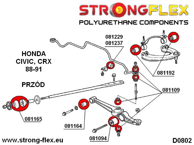 086130B: Full suspension bush kit polyurethane
