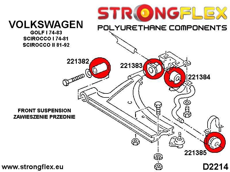 221382A: Front wishbone front bush SPORT