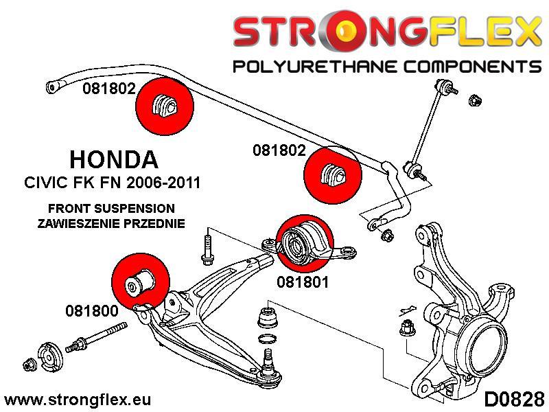 086219A: Front suspension bush kit SPORT