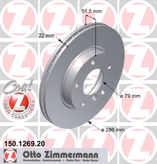 Voorzijde remschijven Zimmermann E36/E46