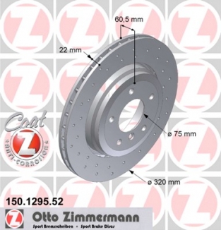 Rear perforated brake discs Zimmermann E46 330i