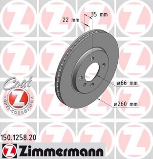 Front brake discs Zimmermann E30 325i