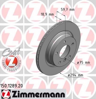 Achterzijde remschijven Zimmermann E46 325i