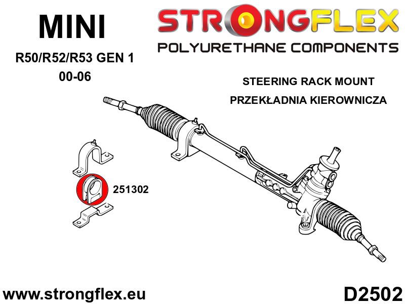 251302A: Steering rack bush SPORT