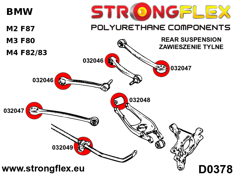 032049A: Rear anti roll bar bush SPORT