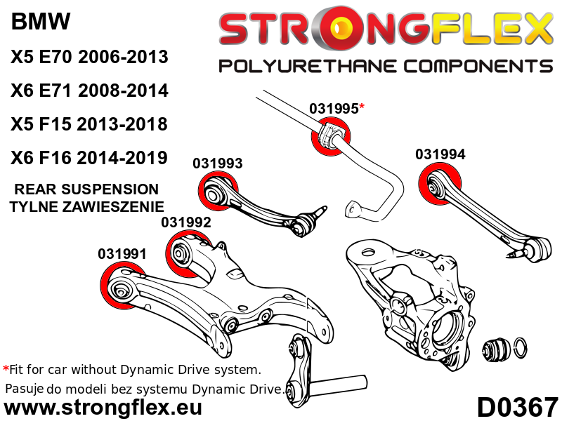 036054A: Suspension bush kit SPORT