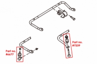 links voor stabilisator achterzijde (paar) verstevigd